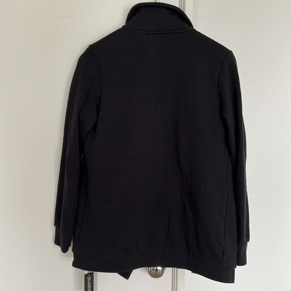 Blank NYC Asymmetrical Zip Up Sweatshirt Fleece - Picture 6 of 11